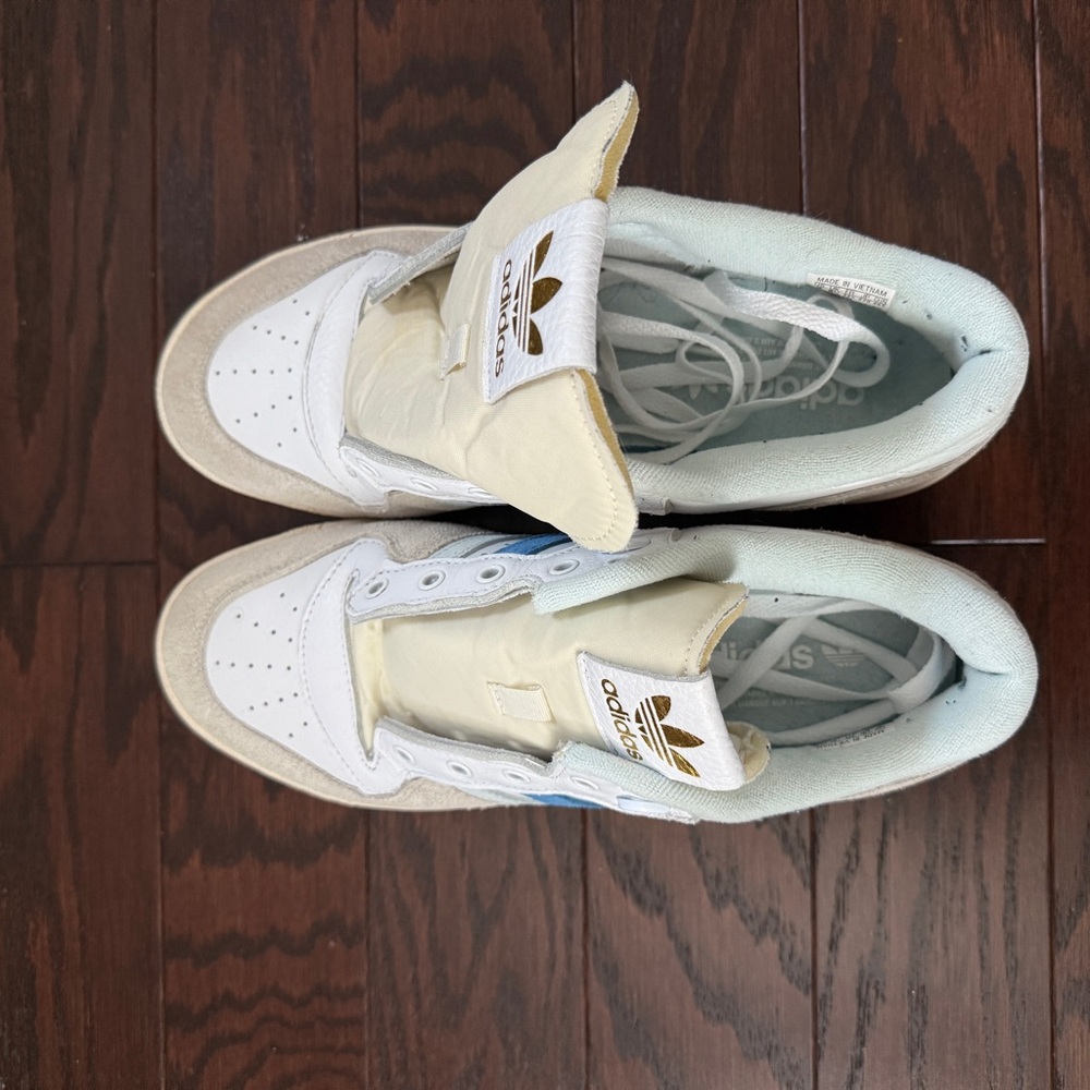 Adidas White and Tan Sneakers